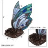 Hastings Home Hastings Home Butterfly Lamp - Tiffany Style 176460YVU